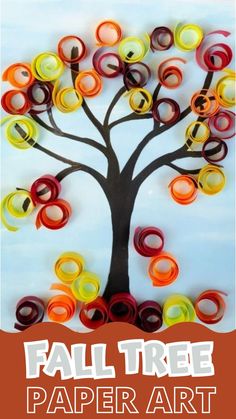 the fall tree paper art project is an easy craft for kids to make