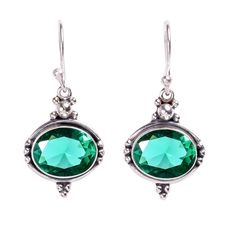 Emerald Gemstone Earrings 925 Sterling Silver Stunning Jewelry Emerald Gemstone Earrings Jewelry Gift for Her Handmade Emerald Gemstone Earrings: Gemstone: Emerald  Metal: Made from 925 Sterling Silver Design: Classic and sophisticated, these earrings boast a timeless appeal that complements both casual and formal attire. Craftsmanship: Handcrafted with precision and attention to detail, ensuring high quality.                                                                       *IMPORTANT NOTIC Green Sterling Silver Crystal Earrings, Sterling Silver Gemstone Earrings For May Birthstone, Silver Gemstone Earrings For May Birthstone, Silver Oval Sterling Silver Crystal Earrings, Elegant Silver Crystal Earrings With Birthstone, Elegant Silver Birthstone Crystal Earrings, Elegant Silver Crystal Birthstone Earrings, Classic Sterling Silver May Birthstone Earrings, Sterling Silver Birthstone Crystal Drop Earrings