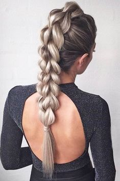 Mohawk Braid, Fesyen Rambut, Braided Ponytail Hairstyles, Fishtail Braid, Braided Hairstyles Easy, Trending Hairstyles, Easy Hairstyles For Long Hair, Braids For Long Hair, العناية بالشعر