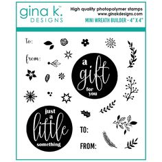 a gift for you stamp set with flowers and leaves on the front, and words that say