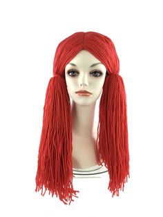 Welcome to Funtasy Wigs - Premium quality theatrical Halloween costume / cosplay wigs. Great looking "Raggedy Ann" character costume yarn wig for tweens & teens Production Type: Custom Design / Funtasy Exclusive Recommended Age: 12 & Up Color: Red Material: Deluxe Synthetic Wig Fiber Cap Size: 21" One Size Fits Most Comfort Stretch Cap with Adjustable Sizing Straps Condition: NEW Ready to Wear: Yes, just shake n' go and light brushing to get desired style Raggedy Ann Halloween Costume, Rag Doll Halloween Costume, Doll Hat Pattern, Crochet Wigs, Old Halloween Costumes, Anna Hair, Yarn Wig, Character Halloween Costumes, Leia Costume