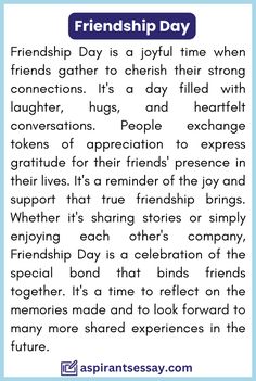 a poem that says, friends day is a joyful time when friends gather together