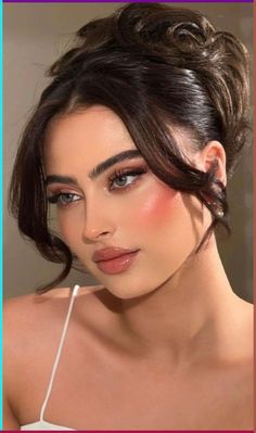 Special Occasion Makeup Natural, Prom Burgundy Makeup, Makeup That Matches Blue Dress, Bridesmaid Makeup For Hazel Eyes Wedding, Bridal Makeup Gray Eyes, Makeup Look Wedding Guest, Bold Makeup For Brown Eyes, Elegant Prom Updos, Prom Makeup Elegant