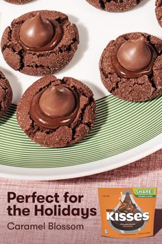 cookies with chocolate frosting on a plate