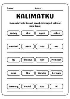 an english language worksheet with the words kalamatu in black and white