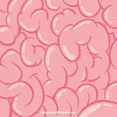 a pink background with lots of bubbles in the shape of heart shaped shapes on top of each other