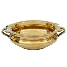 MangalFashions Brass Traditional Decorative Urli Bowl (Gold_6 Inch X 7.5 Inch X 2 Inch) Mangal Fashions | Indian Home Decor and Craft Diwali Candle Holders, Brass Urli, Urli Bowl, Center Table Decor, Diwali Candles, Vintage Wine Glass, Indian States, Large Candle Holders, Shallow Bowl