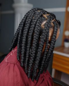 Chunky Box Braids, Brazilian Wool Hairstyles, Chunky Braids, Short Box Braids Hairstyles, Big Box Braids, Braids Ideas, Big Braids, Short Box Braids, Protective Hairstyles For Natural Hair