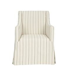 a white striped chair on a white background