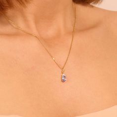 14k Real Solid Gold Oval Cut Prong Set Tanzanite Pendant for Women with Yellow White and Rose Gold Color Options. Ladies Gemstone Charm Pendant is suitable for both everyday wear and special occasions. Minimalist Solitaire Pendant will reflect your elegance and uniqueness with its enchanting blue-violet hue. Pendant Details ❥ Gold KT: 14k 18k 10k Solid Gold ❥ Gold Colour Options; Yellow Gold, White Gold, Rose Gold ❥ Pendant Width: 5x12 mm ❥ Thickness: 3.68 mm ❥ AAA Grade Created Tanzanite - AAA Yellow Gold Oval Birthstone Necklace, Delicate Oval Birthstone Necklace, Dainty Oval Birthstone Necklace, Gold Gemstone Necklace, Tanzanite Pendant, Pendant Minimalist, Rose Gold Pendant, Necklace Women, Gold Colour