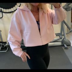 Lululemon Soft Oversized Zip Hoodie-Nwt-Pink Mist-Semi Cropped-So Soft!! Size M/L. Please See Pic For Specs. White Opal Shown For Fit(Not Actual Color For Sale). Check Out My Closet For Tons Of Other Lulu And Athleta Items!! Bundle & Save-Lowball Offers Will Be Ignored Trades Pink Fall Activewear With Ribbed Cuffs, Pink Activewear With Ribbed Cuffs For Fall, Pink Ribbed Cuffs Activewear For Fall, Pink Athleisure Activewear With Ribbed Cuffs, Pink Sporty Activewear For Fall, Pink Winter Athleisure Activewear, Sporty Pink Activewear For Fall, Oversized Pink Outerwear With Ribbed Cuffs, Pink Long Sleeve Activewear With Ribbed Cuffs