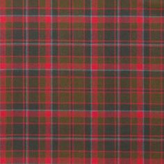 a brown and red plaid fabric