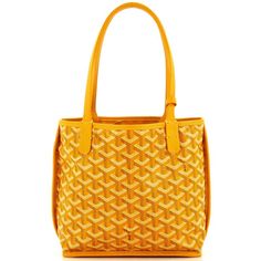 These Are Professional Pictures Of The Actual Item Offered By Rebag. Condition: Great. Odor In Interior. Creasing On Exterior And Pochette, Minor Wear On Leather Trims And Handles, Scratches On Hardware. Accessories: Pochette Measurements: Handle Drop 7", Height 8", Width 8", Depth 3.5" Designer: Goyard Model: Anjou Reversible Tote Coated Canvas Mini Exterior Material: Canvas Coated Exterior Color: Yellow Interior Material: Leather Interior Color: Yellow Hardware Color: Silver Item Number: 29517 Goyard Anjou, Goyard Bag, Yellow Interior, Reversible Tote, Professional Pictures, Interior Color, Exterior Colors, Leather Interior, Item Number