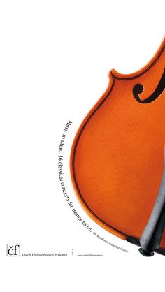 an orange violin with black strings and a white background