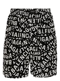 Black Logo Print Shorts, Black Relaxed Fit Bottoms With Logo Print, White Logo Print Bottoms For Summer, Black Cotton Shorts With Logo Print, Black Cotton Bottoms With Logo, Casual Black Bottoms With Logo, Logo Print Short Bottoms For Streetwear, Short Bottoms With Logo Print For Streetwear, Summer Streetwear Shorts With Logo Print