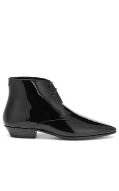 Front lace-up closurePointed toeLeather lining20mm Treaded rubber soleComposition: 100% CalfComposition: Patent Leather 100%Lining: Leather 100%Sole: Leather 100%, Rubber 100%Heel: 1"Height: 4.3"Presented in a Saint Laurent box with dust bagMade in Italy Leather Thigh High Boots, Black Leather Wedges, Luxury Women Fashion, Black Suede Boots, Designer Style, Leather Wedges, Thigh High Boots, Black Leather Boots, Suede Boots