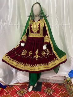 afghan kuchi traditional wedding drees is made of good quality long lasting fabric. Traditionally such Afghanistan Persian Pashtun new design frocks are used as bridal dress. Most of girls also like and recommend such dresses for wedding, Nikkah and Mehndi night events. The dress measurements are kept average. If you need this frock in exact measurements you need, then please send us measurements which best fit on your body Ceremonial Anarkali Set With Dabka Work, Traditional Dresses With Dabka Work In Shantoon, Traditional Nida Dress For Navratri, Ceremonial Dresses With Dabka Work For Eid, Traditional Shantoon Dress With Dupatta, Anarkali Embroidered Dress With Dabka And Traditional Drape, Bollywood Ceremonial Dress With Dabka Work, Traditional Drape Dresses With Dabka Work In Shantoon, Dabka Work Shantoon Dress With Traditional Drape