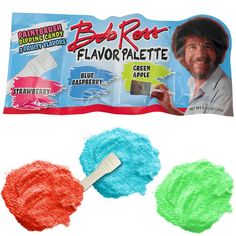 Bob Ross Flavor Palette Candy: 18-Piece Box - Candy Warehouse Pixie Stick, Yummy Candy, Pixie Sticks, Beach Candy, Fun Dip, Candy Paint, Barbie Doll Accessories, Sleepover Food, Get Crazy