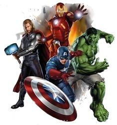 the avengers movie characters are depicted in this image