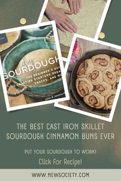 the best cast iron skillet sourdough cinnamon buns ever click for recipe