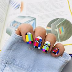 Hippie Nails, Grunge Nails, Nails Only, Get Nails, Hot Nails, Dope Nails, Creative Nails, Perfect Nails