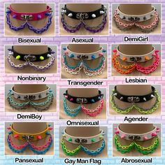 Pride Chokers 24 Variations - Etsy Gitar Vintage, Genderfluid Pride, Lgbt Humor, Pride Jewellery, Lgbtq Funny, Pride Stuff, Fest Outfits, Lgbtq Stuff, Pansexual Pride