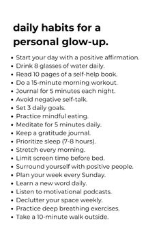 #glowup #glowuptips #selfimprovement #personaldevelopment #glowupchallenge #beautytips Mini Glow Up, Glow Up Habits, Glowup Motivation, Skincare Summer, Glow Up Challenge, Motivational Podcasts, Happy Quotes Smile, Practicing Self Love, Good Insta Captions