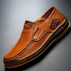 Excellent craftsmanship meets sartorial elegance in this luxurious leather loafer. Casual Moc Toe Walking Shoes For Outdoor, Comfortable Walking Shoes With Flat Heel For Outdoor, Comfortable Walking Shoes For Outdoor, Brown Slip-on Shoes For Outdoor Activities, Brown Leather Slip-on Outdoor Shoes, Casual Moc Toe Walking Shoes For Outdoor Activities, Brown Outdoor Walking Shoes With Stitched Sole, Casual Leather Shoes With Vibram Sole For Outdoor, Casual Outdoor Leather Shoes With Vibram Sole