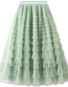 Green Stretch Skirt For Spring, Green Stretch Maxi Skirt For Spring, Stretch Green Spring Skirt, Green Voluminous Pleated Skirt, Green Voluminous Spring Dress, Green Long Skirt For Spring, Green Spring Dress With Voluminous Skirt, Spring Long Green Skirt, Green Pleated Stretch Maxi Skirt