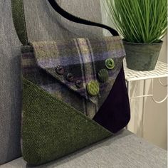 Messenger Bag Sewing Pattern, Messenger Bag Sewing, Tweed Backpack, Messenger Bag Patterns, Wool Purse, Crossbody Bag Pattern, Purse Pattern, Fall Bags