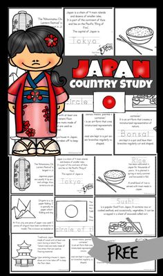 Japan Bulletin Board Ideas, Japan School Project Ideas, Countries Activities For Kids, World Thinking Day Japan, Asian American Pacific Islander Month Preschool Activities, Japanese Activities For Kids, Japan Learning Activities, Japan For Preschoolers, Asia Unit Study For Kids