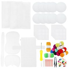 the supplies needed to make this diy craft project are laid out on a white surface