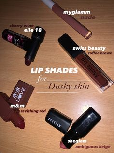 Wine Shade Lipstick, Brown Shades Lipstick, Lipstick Shades On Brown Skin, Lipshades For Dusky Skin, Lipgloss For Brown Skin, Lipstick Shade For Dusky Skin, Brown Girl Lipstick Shades, Lipstick For Dusky Skin Indian, Dark Skin Lipstick Shades