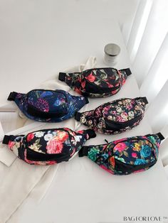 BagForLove - Floral Print Multi-pocket Zipper Waist Bag - Stylish and Organized Essential for Women Waist Bags, Word Wrap, Bum Bag, Waist Bag, Multi Layering, Fashion Bags, Floral Print, Floral Prints, Bag Lady