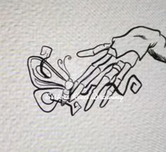 a drawing of two hands holding each other's hand with the word love written on it