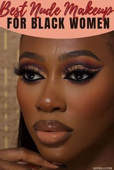 Makeup Looks For Brown Women, Eyeshadow Dark Skin, Maybelline Makeup Tutorial, Nude Makeup Looks, Makeup Looks For Black Women, Brown Makeup Looks