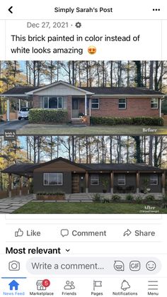 two houses that have been painted in different colors