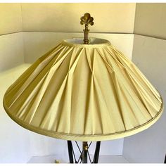 a lamp that is on top of a table