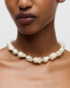 J.Crew: Baroque Pearl Necklace For Women Pearl Necklace Outfit, Big Pearl Necklace, Necklace Outfit, Chunky Pearls, Pearl Statement Necklace, Pearl Necklace Wedding, Big Pearl, Baroque Pearl Necklace, Best Jewelry