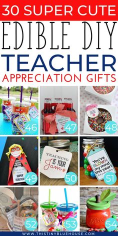 the 25 super cute edible diy teacher appreciation gifts