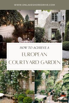 European garden images Mediterranean Garden Courtyard, European Courtyard, French Cottage Garden, French Courtyard, French Garden Design, Courtyard Landscaping, Courtyard Gardens Design, European Garden, Garden Fountain