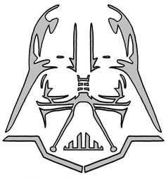 a darth vader mask is shown in black and white, with the word star wars