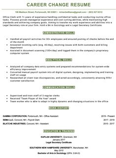 a professional resume with no work experience on the cover letter, but it is also in green and white