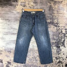 Vintage Levis 569 Jeans Distressed Levis Jeans Denim Pants - BS46824.  Manual Measurement (laying in flat area):  1) Waist: 31 inch.  2) Rise: 12 inch.  3) Hips: 24 inch.  4) Tight: 13 inch.  5) Outseam: 41.5 inch.  6) Inseam: 28 inch.  7) Leg opening: 9 inch.  Fabric Material: 100% Denim Cotton.  Condition: In good vintage condition overall.  Please check all the measurement to ensure a proper fit.  Remember to allow yourself some extra room for movement.  You can compare these information with your favourite pants too. BS46824.  We do combining shipping.  SHIPPING * Shipping by DHL EXPRESS with tracking number and signature. Really fast and safe! * DHL Express - Receiving the item within 3-5 days ONLY depend on your location. PLEASE DROP OFF YOUR PHONE NUMBER FOR SHIPPING PURPOSES THIS I Moms Jeans, Levis 569, Jeans Distressed, Denim Cotton, Extra Room, Jeans Womens, Fit Mom, Vintage Levis, Dhl Express