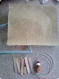 the supplies needed to make a wicker chair