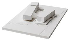 an architectural model of a house on a white background