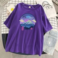 Vaporwave Clothing, Egirl Style, Monte Fuji, Mont Fuji, Soft Girl Outfits, Japanese Harajuku, Harajuku Outfits, Y2k Aesthetic Outfits, Harajuku Streetwear