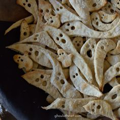 some kind of food with holes in it