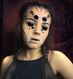 I’ve been wanting to do bug makeup for agES, specifically Bee makeup which I did do. I’ll be posting that soon 👉😎👉 totally inspired by my… Moth Halloween Costume Makeup, Insect Makeup Halloween, Insect Inspired Makeup, Moth Man Makeup, Moth Costume Makeup, Bug Makeup Halloween, Bug Makeup Looks, Bug Eyes Makeup, Bug Inspired Makeup