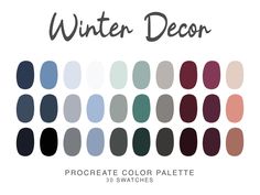 the color palette for winter decor